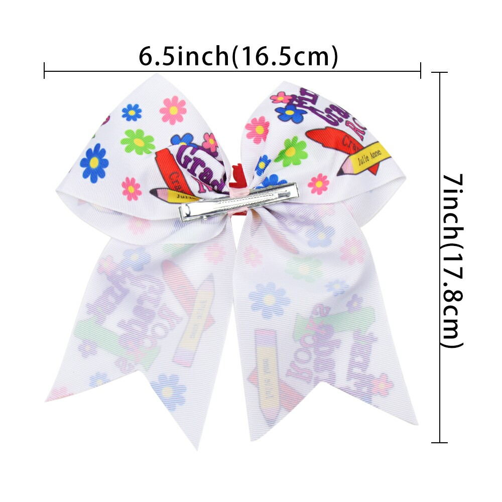School Spirit 1st Grade Print Cheer Bows