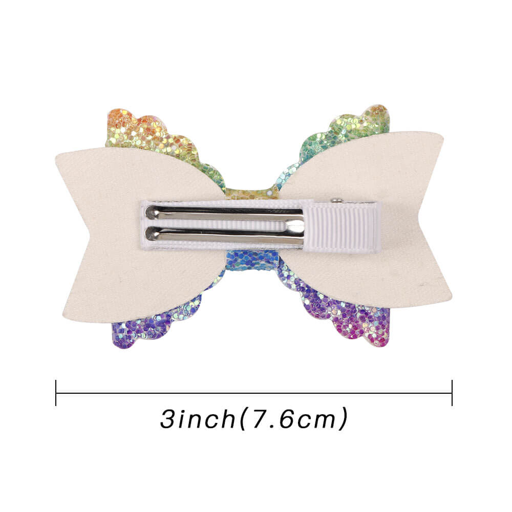 2Pcs/Set Glitter Hair Bow
