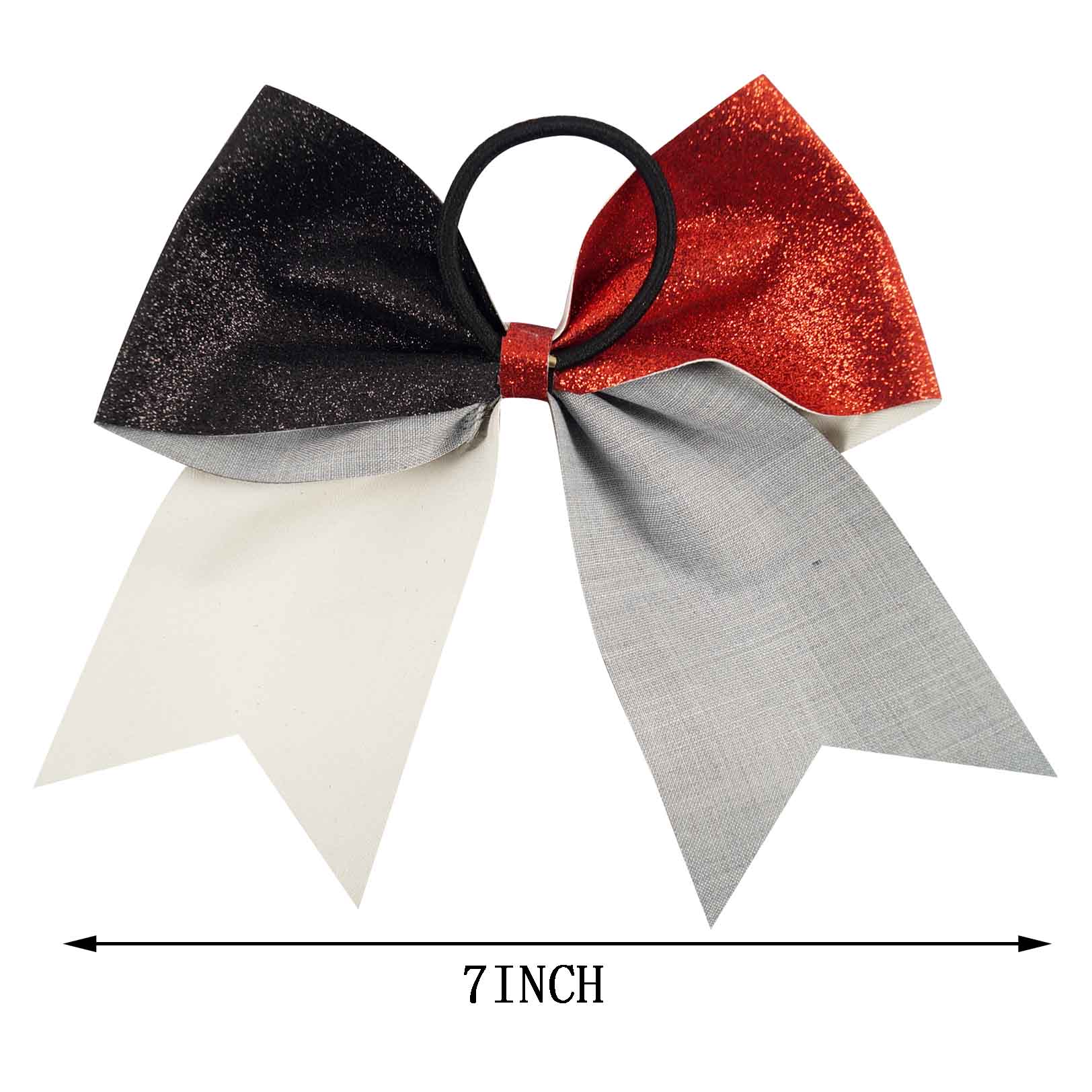 Mouse Printed Red Cheer Bow