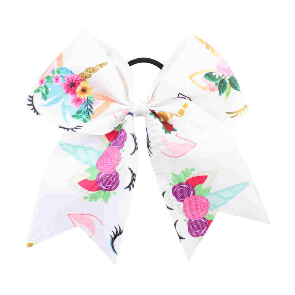 Unicorn Black Cheer Bow