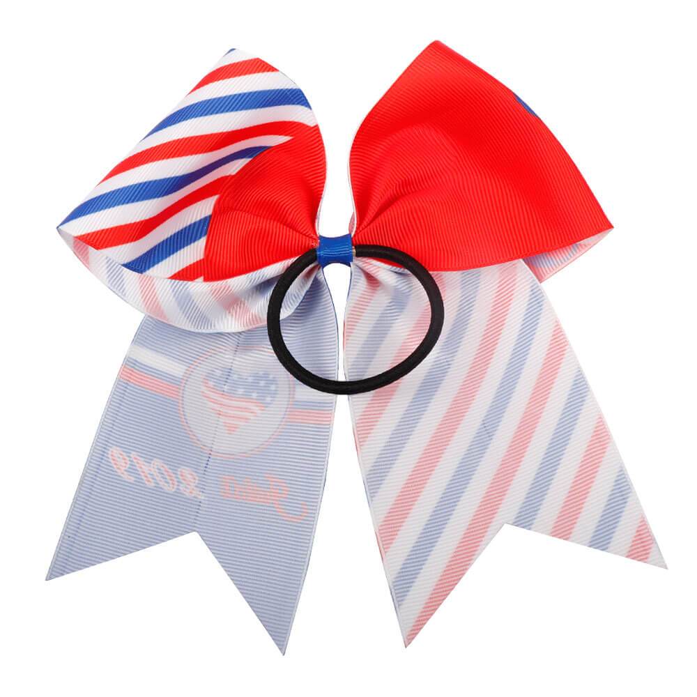 American Flag Stars and Stripes Cheer Bow