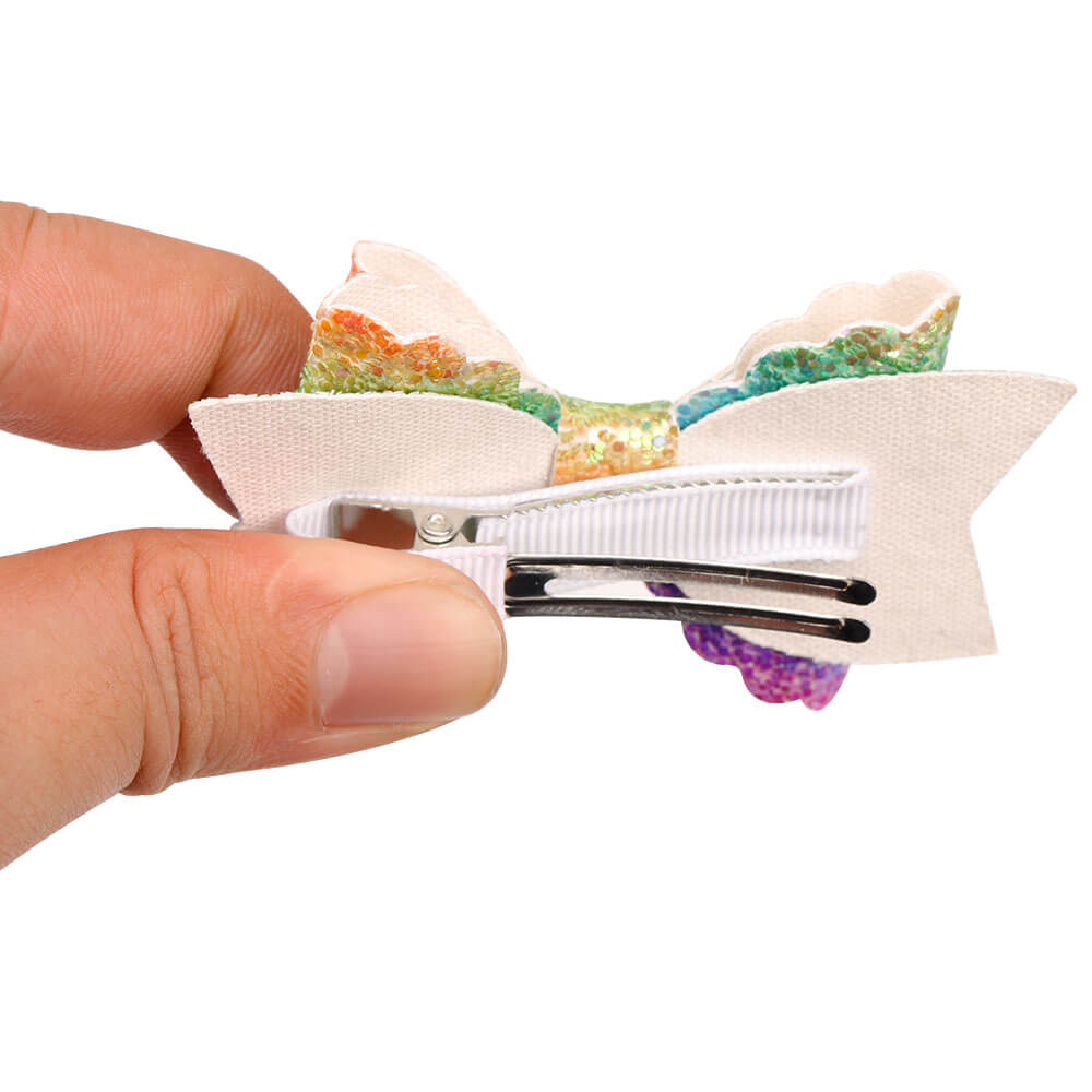 2Pcs/Set Glitter Hair Bow