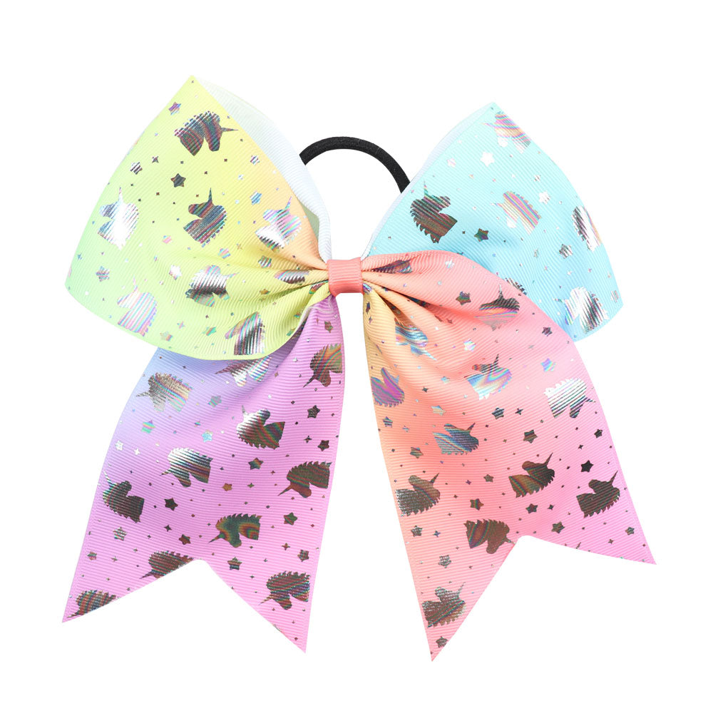 rainbow cheer bows