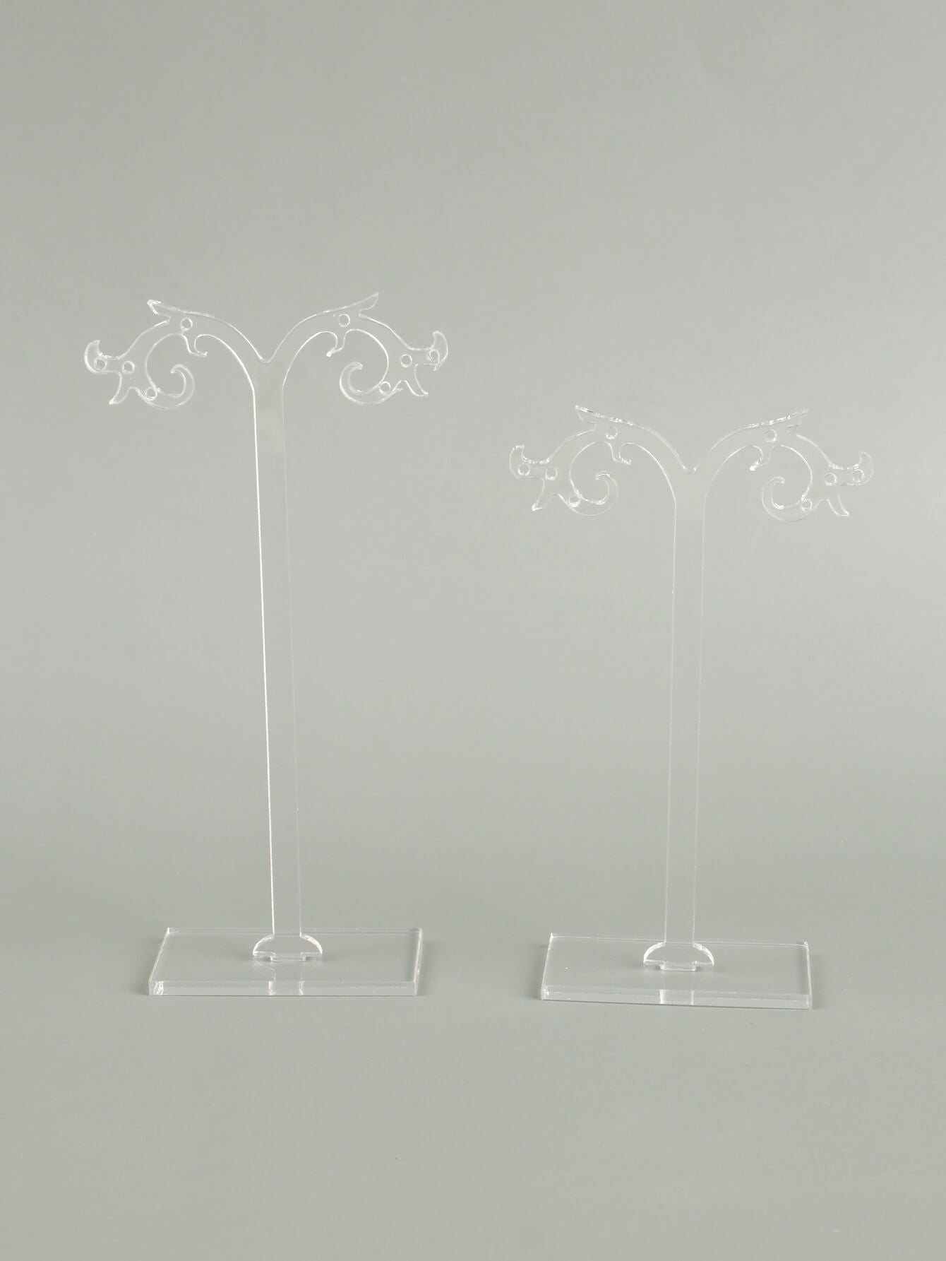 2PCS Transparent Tree Shape Earring Holder
