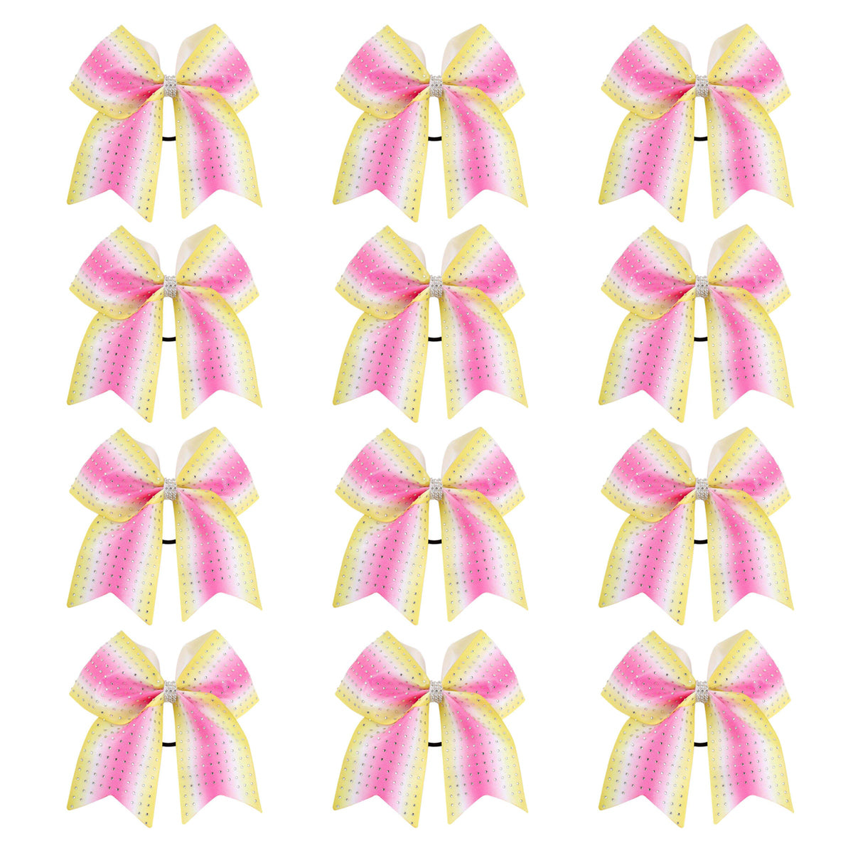 50PCS Full Rhinestone Large Cheer Bow