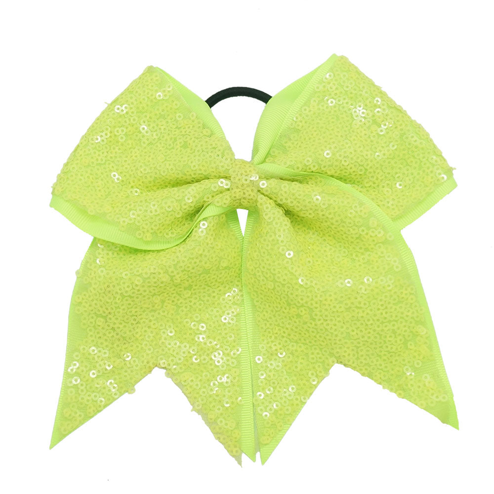 Solid Sequin Cheer Bow