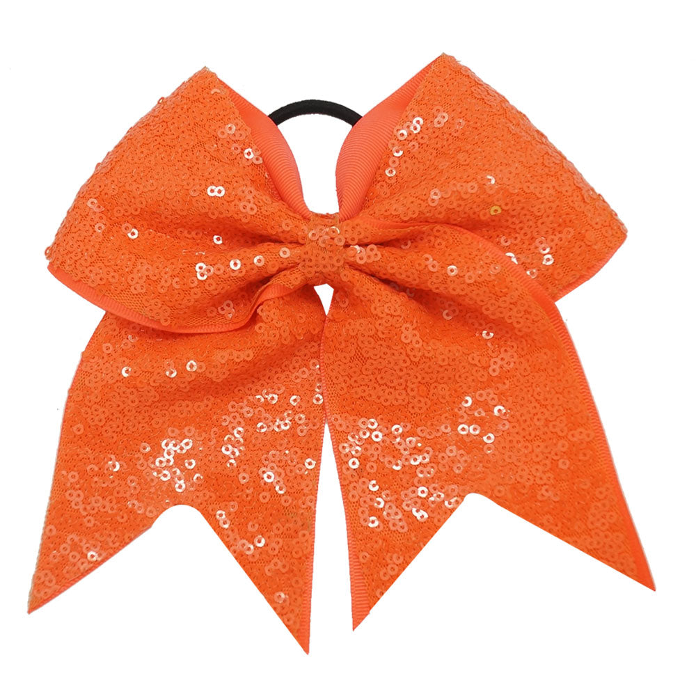 Solid Sequin Cheer Bow