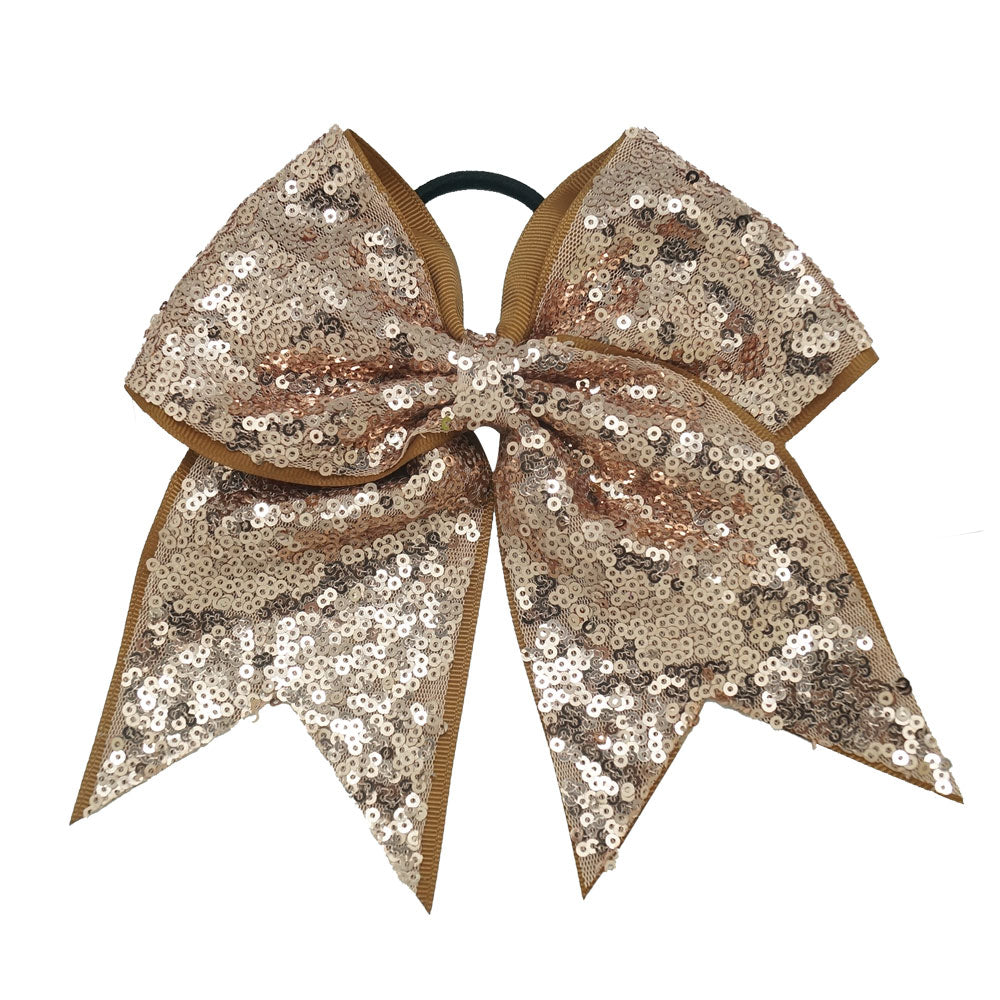 Solid Sequin Cheer Bow