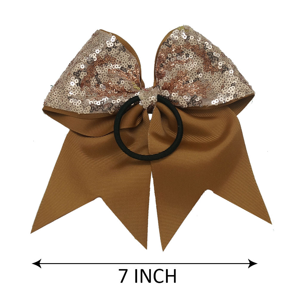 Solid Sequin Cheer Bow
