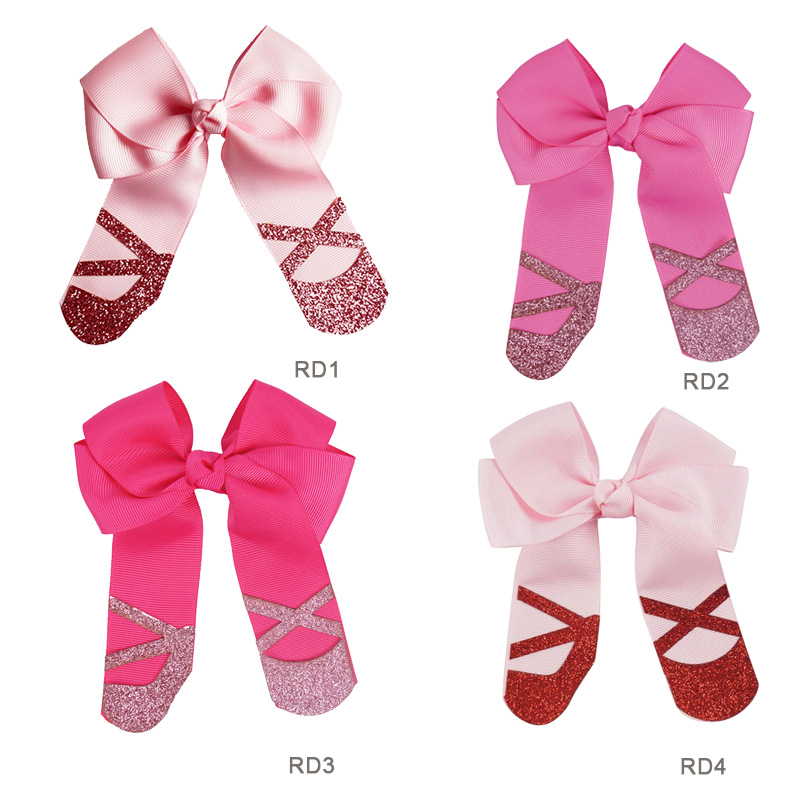 Ballet Shoes Glitter Hair Clips For School Dancing Girls