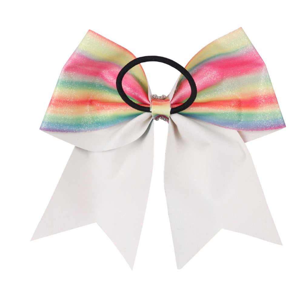 Rainbow Cheer Bow With Wings