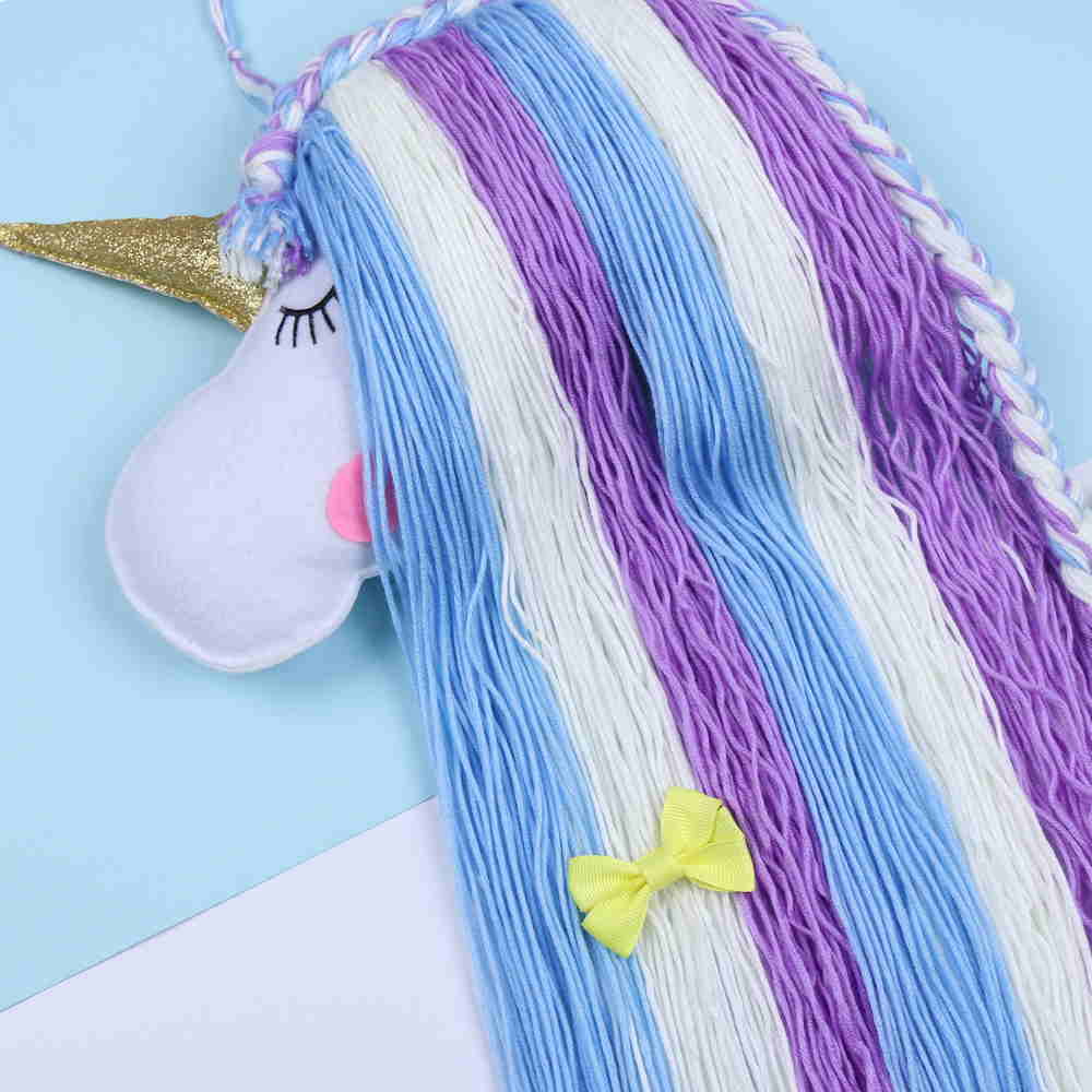 Plush Unicorn Hair Clips Hanger Organizer