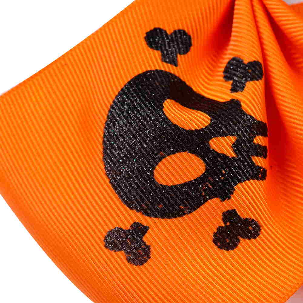 Orange Halloween Pumpkin Cheer Bow