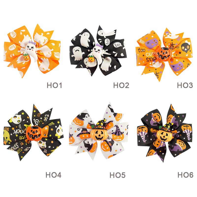 Print Halloween Hair Clips For Girls