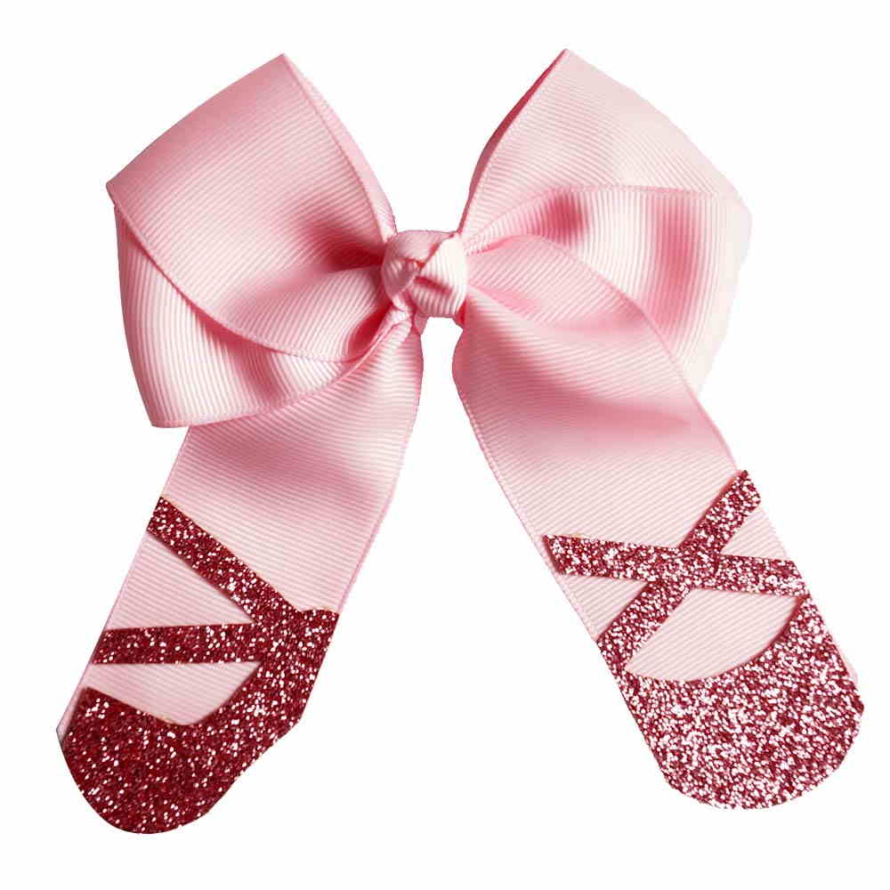 Ballet Shoes Glitter Hair Clips For School Dancing Girls