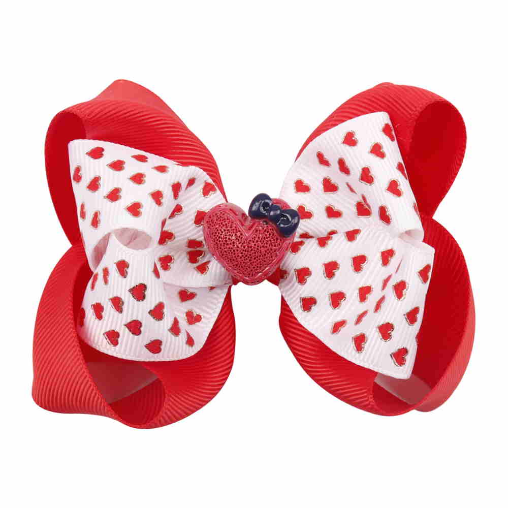 Valentine's Day 4'' Double Layered Hair Bows