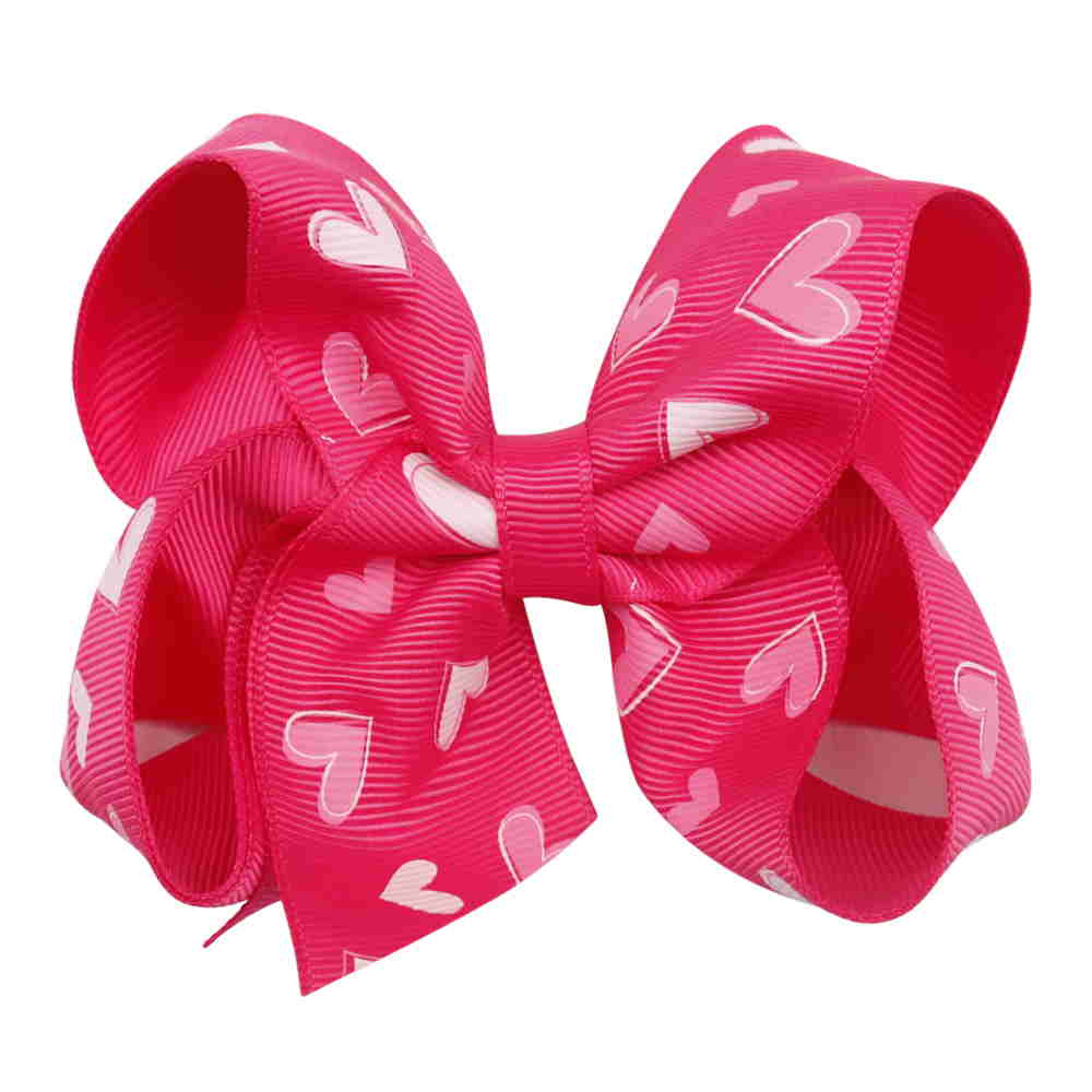 Valentine's Day Love Heart 4'' Hair Bows