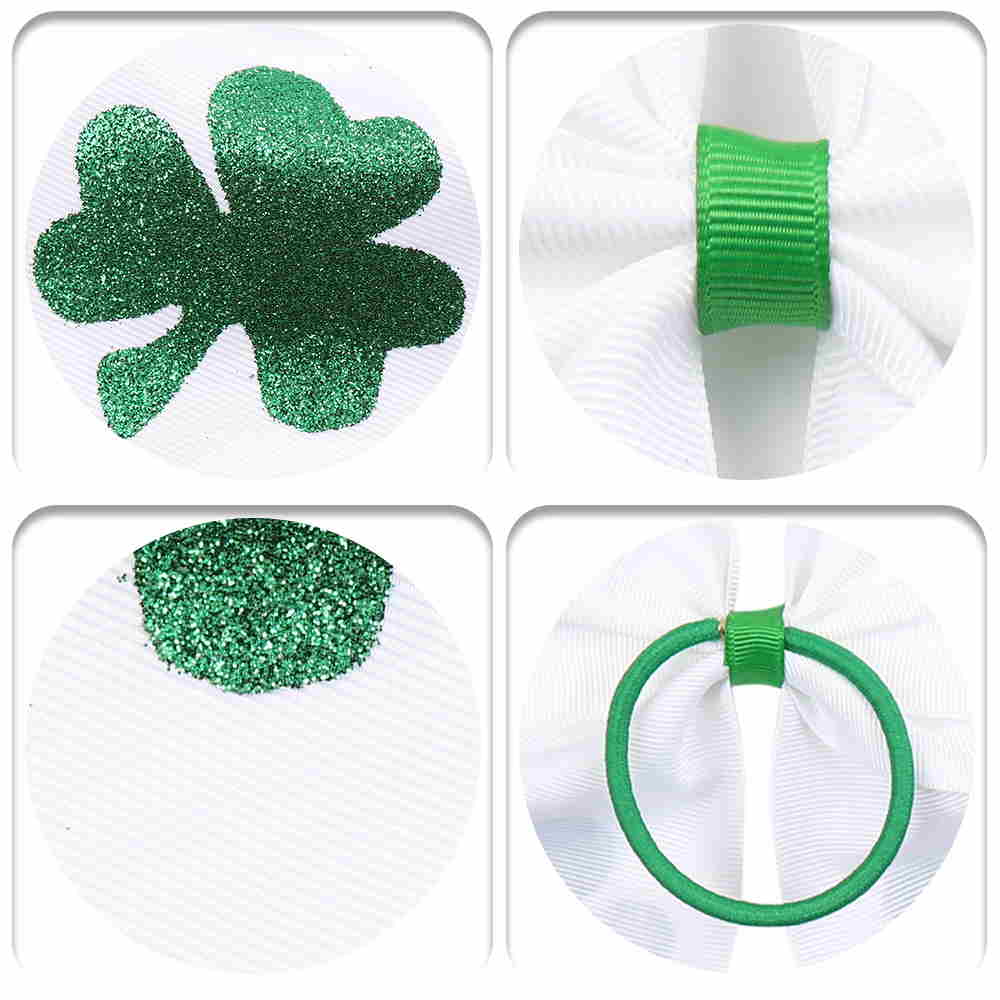 7 Inch Shamrock Cheer Bows