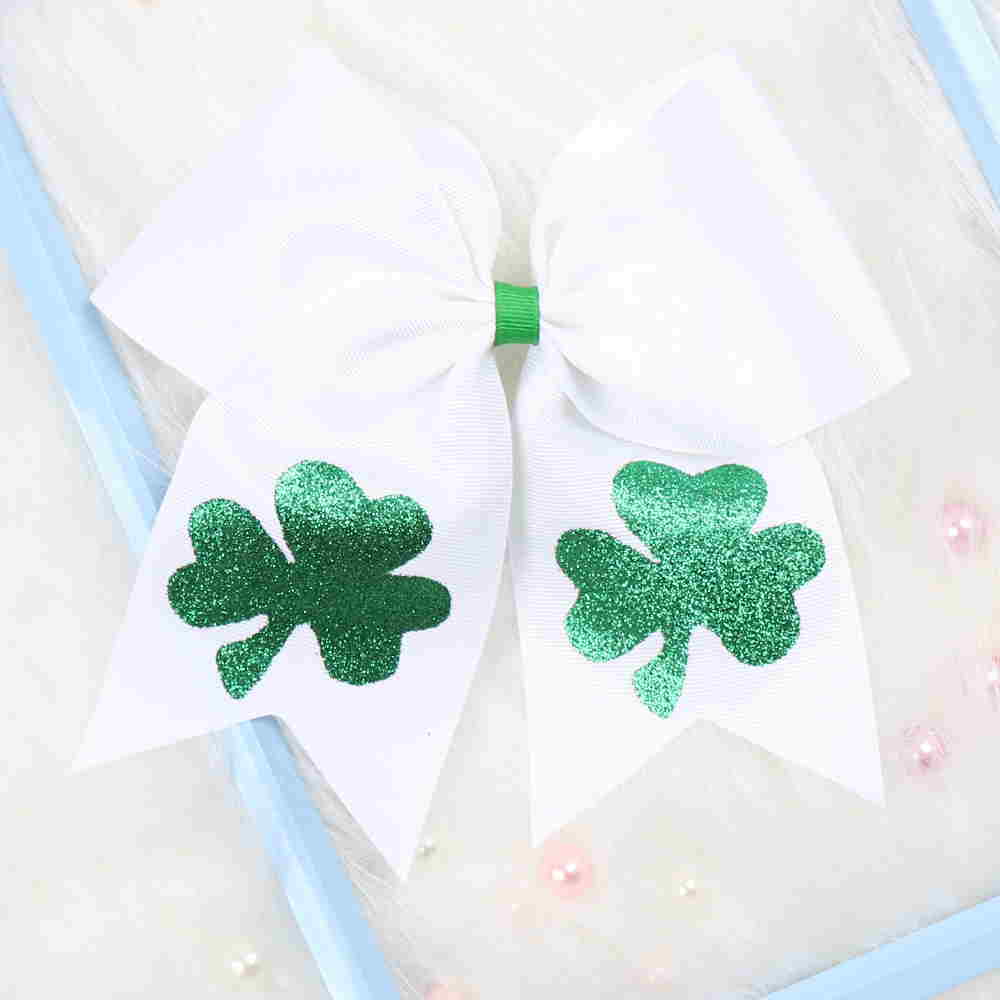 7 Inch Shamrock Cheer Bows