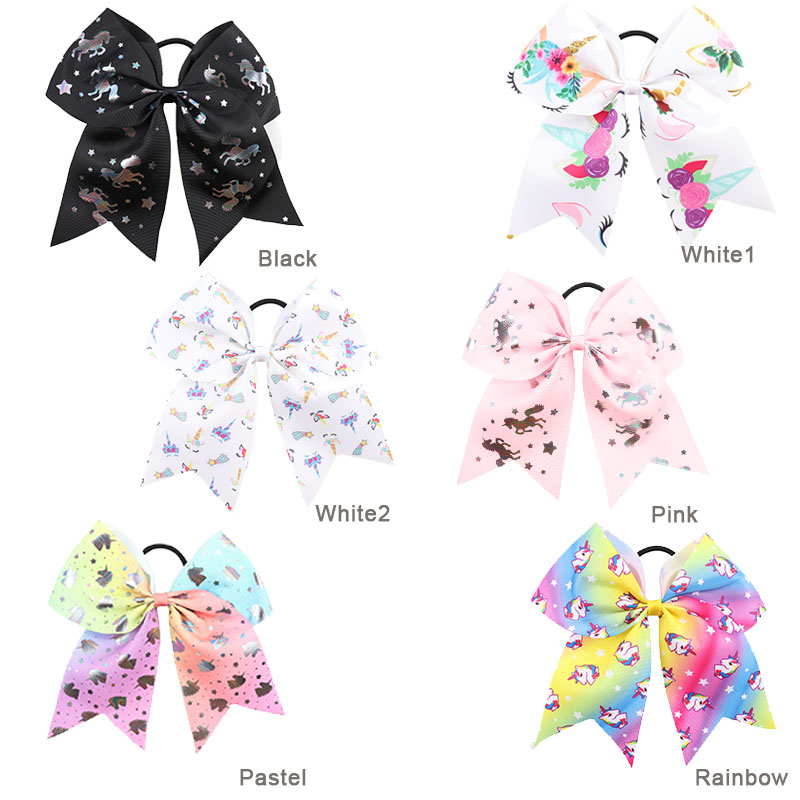 unicorn cheer bows