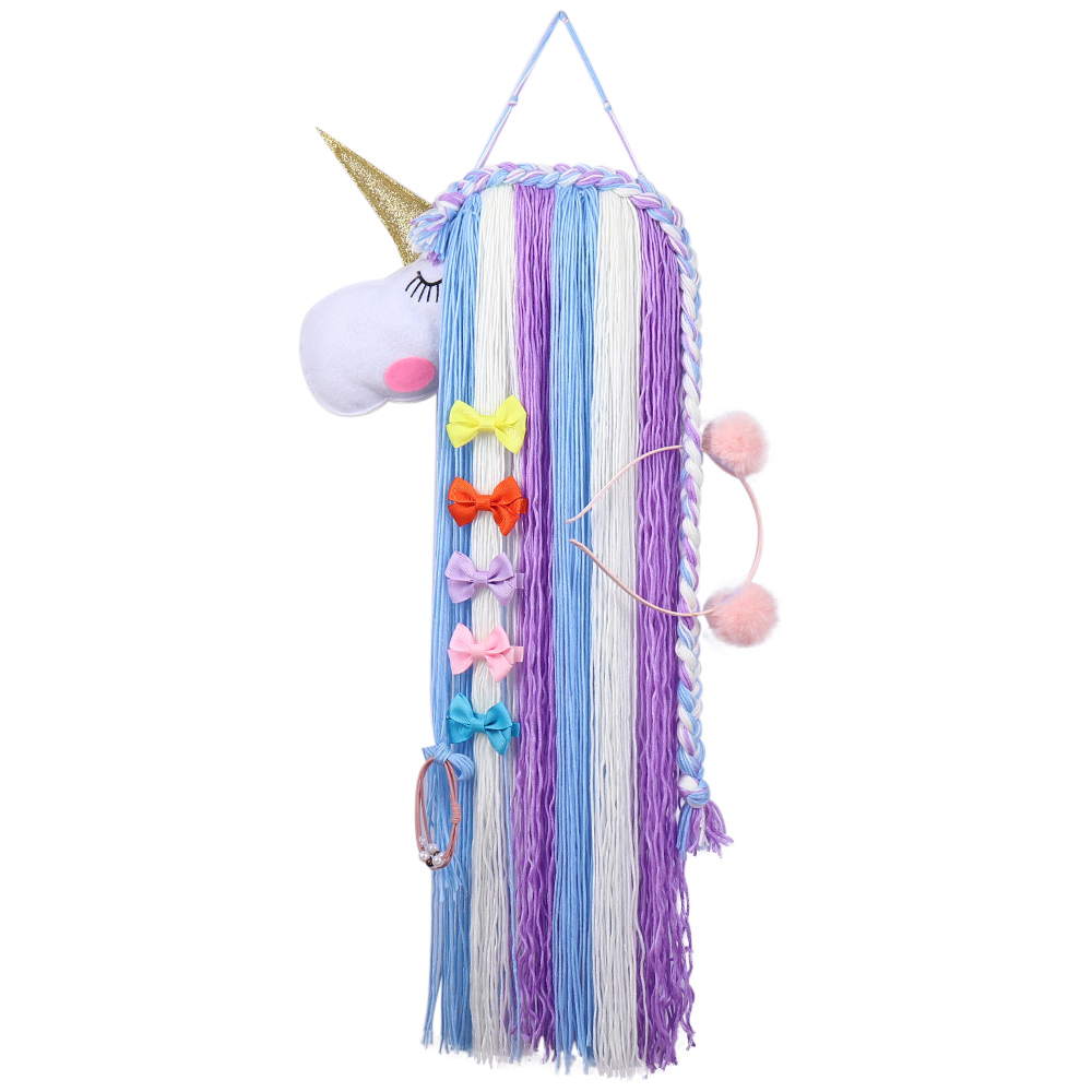 Plush Unicorn Hair Clips Hanger Organizer